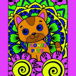 Flower Pet PLR Coloring Pages