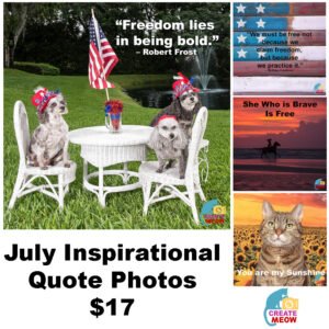 July Inspirational Quote Photos