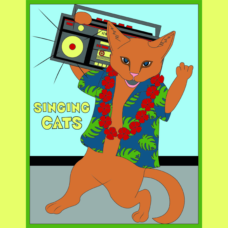 Singing Cats PLR Coloring Pages - CreateMeow